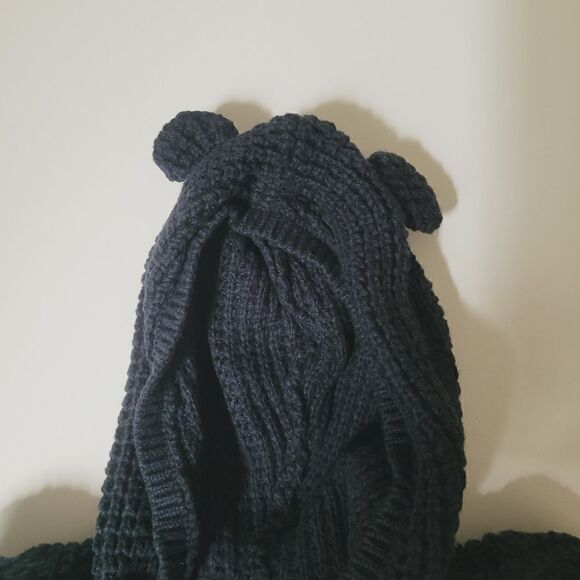 Carter's Button Front Hooded Navy Cardigan Sweater Size 3 Months - Picture 3 of 6